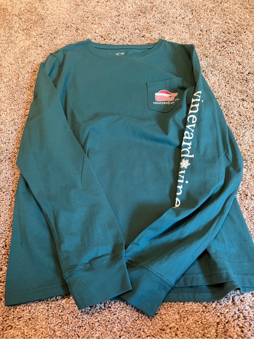 Vineyard Vines Women Long-Sleeve Pocket Tee - Teal